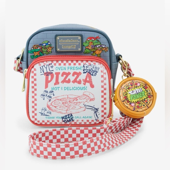 Loungefly Handbags - NWT Loungefly Teenage Mutant Ninja Turtles Pizza Box Crossbody(BoxLunch Exclus.)